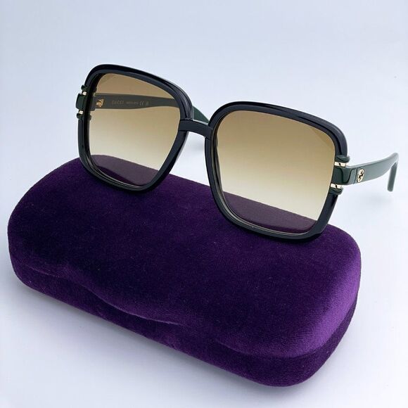 SALE! NEW Gucci GG1066S 003 Black Green Gradient Butterfly Women Sunglasses main image 12